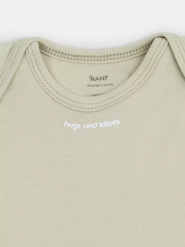 Боди Rant Hugs and kisses с коротким рукавом Light green 6272